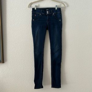 Hudson Dark Blue Faded Mid-Rise Skinny Jeans Size 24